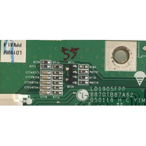 MAIN PARA MONITOR DELL / LD1905FPPVA1.4 / 6870TB87A62 / LD1905FPP / 050118 / S52H50727P / PANEL M190EN03 V.1  / MODELO 1905FP