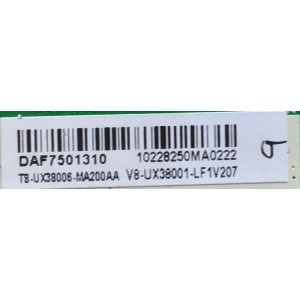 MAIN FUENTE  PARA TV INSIGNIA / T8-UX38006-MA200AA / 40-UX38M0-MAH2HG / V8-UX38001-LF1V207 / MODELO 32''