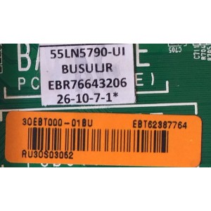 MAIN PARA TV LG / EBT62387764 / EAX64872105 (1.0) / EBR76643206 / PANEL NC550DUN-SAAP1 / MODELO 55LN5790-UI.BUSULJR