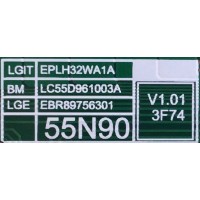 LED DRIVER PARA TV LG / EBR89756301 / 3PCR02666A / EPLH32WA1A / LC55D961003A / PANEL HC550DQB-SLCA1-2141 / MODELO 55NANO90UNA.BUSWLJR