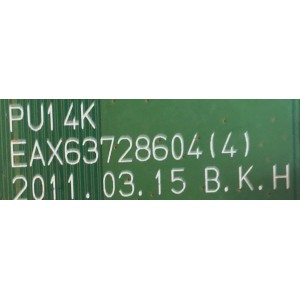 MAIN PARA TV LG / EBT61405091 / EAX63728604(4) / PANEL PDP60R30110 / MODELO 60PV400-UB.AUSZLHR
