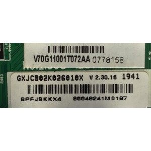 MAIN PARA SMART TV VIZIO / 4K UHD (2160P) / GXJCB02K026 / 715GA561-M0C-B00-005Y / GXJCB02K026010X / PANEL TPT700B5-U1T01.D REV:S01AQ / MODELO V705-G1 LTCHQTAV / V705-G1 LTCHQTBW