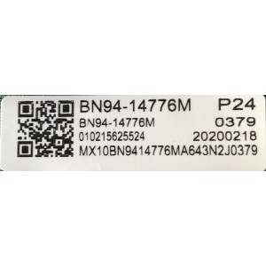 MAIN PARA SMART TV SAMSUNG 4K Ultra HD RESOLUCION (2160p) / BN94-14776M / BN41-02703C / BN97-16219Y / PANEL CY-NN065HGLVDH / MODELO UN65RU740DFXZA FA01