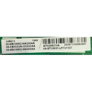 MAIN PARA SMART TV TCL 4K UHD RESOLUCION (3840 x 2160) / 08-CS55CUN-OC422AA / 40-MST10M-MAH4HG / 08-MS10M02-MA200AA / 08-MS10M02-MA300AA / PANEL LVU550NDBL CD9W00  / MODELO 55R613 LFAA