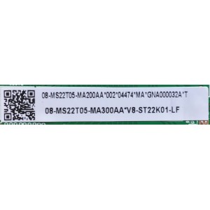 MAIN PARA TV TCL / 08-MS22T05-MA200AA / 40-MS22T1-MAA2HG / V8-ST22K01-LF / GNA000032A / PANEL LVU430NDEL CS9W00 V3 / LVU430NDEL CS9W00 V2 / MODELO 43S423VCAA / 43S425