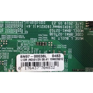 MAIN PARA SMART TV SAMSUNG 4K UHD RESOLUCION (3,840 x 2,160) / NUMERO DE PARTE  BN94-15013C / BN41-02703B / BN97-00038L / PANEL CY-NN065HGLVNH /CY-NN065HGLVNH / MODELOS UN65NU6900FXZA FB04 / UN65NU7100FXZA FA03 / 