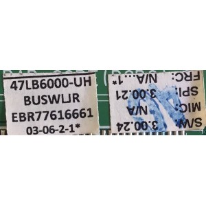 MAIN PARA TV LG / EBT62841576 / EAX65391004(1.0) / EBR77616661 / SUSTITUTAS EBT62841578 / EBT62841583 / EBT62841558 / EBT62841571 / EBT62841587 / EBT62841561 / PANEL LC470DUE (FG)(A3) / MODLEOS 47LB6000-UH.BUSWJR / 47LB5900-UV.BUSWJR