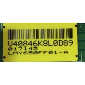 T-CON PARA TV SONY / LJ94-40846K / 18Y_S65HU11A2H2A4V0.1 / 40846K / MODELOS XBR-65X900F / XBR-65X905F / XBR-65X907F