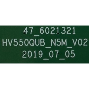 T-CON PARA TV SONY / NUMERO DE PARTE 1-007-125-11 / 47_6021321 / HV550QUBN5M / 1567K / HV550QUB_N5M_V02 / PANEL YSAF055CNO01 / NUMERO DE DISPLAY HV550QUB-N5M/ MODELO XBR-55X800H / XBR-55X81CH / XBR55X81CH / KD-55X80J