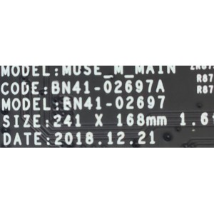 MAIN PARA SMART TV SAMSUNG QLED 4K CON HDR RESOLUCION (3,840 x 2,160) / BN94-14077G / BN41-02697A / BN97-15673L / PANEL CY-TR065FLLV1H / DISPLAY BN96-48138A / LSF650FF11-P01 / MODELO QN65Q90RAFFXZA FA02 / QN65Q90RAFXZA FA02