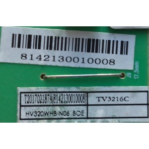 MAIN FUENTE PARA TV COBIA / TV3216C-CGR / T201702187A / TD.MS3393T.752 / PW.50W0.752 / C041861005713C / CNC3393_19D2 / CNC3393LBT_19D2 / CNC-P32B2 / PANEL CN320CN7260 / MODELO CLEDTV3217