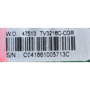 MAIN FUENTE PARA TV COBIA / TV3216C-CGR / T201702187A / TD.MS3393T.752 / PW.50W0.752 / C041861005713C / CNC3393_19D2 / CNC3393LBT_19D2 / CNC-P32B2 / PANEL CN320CN7260 / MODELO CLEDTV3217