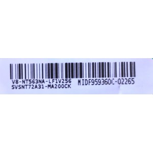 MAIN FUENTE PARA TV PIONEER / SVSNT72A31-MA200CK / TPD.NT72563.PB782 / V8-NT563NA-LF1V256 / MIDF959360C-02265 / 3NT725A2 / MODELOS  PLE-32S1HP / PLE-32S08HD / ENTRAR A DESCRIPCIÓN DEL PRODUCTO
