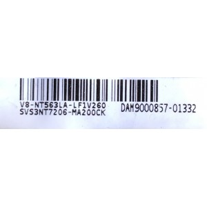 MAIN FUENTE PARA TV PANASONIC / SVS3NT7206-MA200CK / TPD.NT72563.PB782 / V8-NT563LA-LF1V260 / 3NT725A2 / PANEL ST315IA05 / ESTA TARJETA ES CHINA Y ES UTILIZADA EN DIFERENTES MARCAS Y MODELOS / ENTRAR A DESCRIPCIÓN DEL PRODUCTO