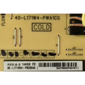 FUENTE DE PODER PARA SMART TV TCL / 08-L171W94-PW200AA / 40-L171W4-PWA1CG / PANEL LVU550NEBL AD9W13  / MODELO 55S525