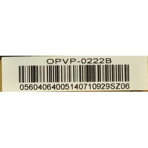 FUENTE DE PODER PARA TVVIZIO / 56.04064.005 / OPVP-0222B / 5604064005 / MODELO E320FI-B2 LWZQPKMQ