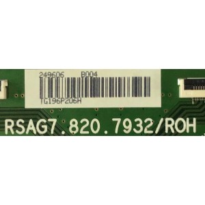 T-CON PARA TV HISENSE / 249606 / RSAG7.820.7932/ROH / PANEL HD650V3U51-TAL3/S2/BZFJ/GM/ROH / MODELO 65H8F