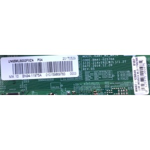 MAIN PARA SMART TV SAMSUNG 4K UHD RESOLUCION (3840 x 2160) / NUMERO DE PARTE BN94-11975A / BN41-02570A / BN97-012884A / PANEL CY-SM065FLLV6H / MODELO UN65MU8000FXZA FB03