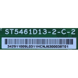 T-CON PARA TV TCL / NUMERO DE PARTE 342911009L0 / ST5461D13-2-C-2 / 34.29110.09L / 342911009L03 / 342911009L0K / PANEL LVU550NDJL CD9W07 V1 / DISPLAY ST5461D12-5 VER.2.2 / MODELOS 55S531 / 55S535