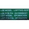 FUENTE DE PODER PARA TV LG 4K UHD HDR SMART TV / NUMERO DE PARTE EAY65689321 / EPCB60CA5A / 65689321 / LGP77WS-20OP / 3PCR02727A / PANEL LE770AQD (EN)(A4) / MODELO OLED77GXPUA / OLED77GXPUA.BUSWLJR