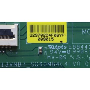 T-CON PARA TV SEIKI / NUMERO DE PARTE  LJ94-29702D / 13VNB7_SQ60MB4C4LV0.0 / 29702D / PANEL LSC480HJ05 / MODELO SE48FY25
