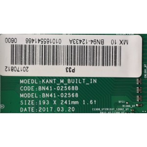 MAIN PARA SMART TV SAMSUNG 4K UHD / NUMERO DE PARTE BN94-12433A / BN41-02568B / BN97-13470A / MODELOS UN55MU6300FXZA FA01 / UN55MU6300FXZA FF05