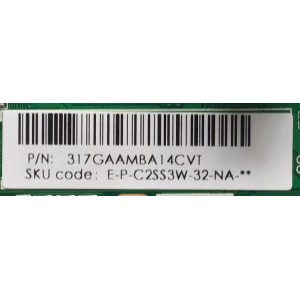 MAIN PARA TV INSIGNIA / NUMERO DE PARTE  317GAAMBA14CVT / TD.T950.67 / A20041767-0P01485 / AMBA14CVTA2041767-0P01484 / PANEL TPT315B5-1A058.L REV:S2AA / MODELO NS-32DF310NA19