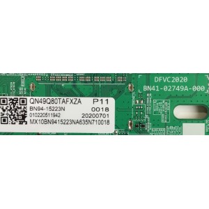 MAIN PARA SMART TV SAMSUNG QLED 4K / NUMERO DE PARTE  BN94-15223N / BN41-02749A / BN97-16592D / PANEL CY-TT049HMLV1H / MODELO QN49Q80TAFXZA FA01