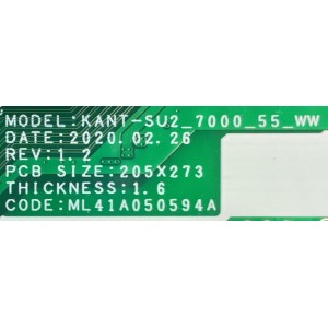MAIN FUENTE (COMBO) PARA TV SAMSUNG 4K·UHD·HDR / NUMERO DE PARTE BN96-51369A / ML41A050594A / BN9651369A / KANT-SU2_7000_55_WW / VT50UH160 / T500QVN04.0 / MODELOS UN50TU700DFXZA AB03 / UN50TU7000FXZA AB03 / UN50TU7000FXZX AB03 / UN50TU7000FXZC AB03