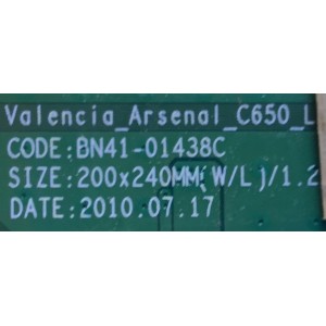 MAIN PARA TV SAMSUNG / NUMERO DE PARTE  BN94-04684A / BN41-01438C / BN97-04836T / SUSTITUTAS BN94-03366H / BN94-03366L / BN94-04492E / PANEL T460HW04 V.4 / MODELO UN46C6300SFXZA AA11