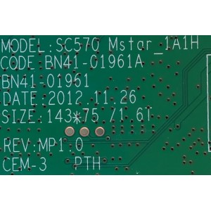 MAIN PARA MONITOR SAMSUNG / NUMERO DE PARTE  BN94-06162G / BN41-01961A / PANEL LTM270HL01 / MODELO LS27C570HS/ZA SH01