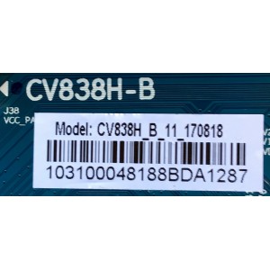 MAIN PARA TV ELEMENT / NUMERO DE PARTE 103100048 / CV838H-B / CV838H_B_11_170818 / 7.D838HB110000.0E0 / E18122-1-SY / H2E03104A0 / E254667 / E18112-SY / PANEL´S ST5461D07-1-XR-2 / LC546PU2L02 / MODELO E4STA5517