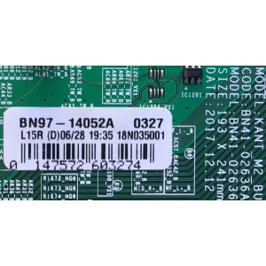 MAIN PARA SMART TV SAMSUNG QLED 4K UHD RESOLUCION (3840 x 2160) / NUMERO DE PARTE  BN94-12914E / BN41-02636A / BN97-14052A / PANEL CY-TN075FLAV6H / MODELO QN75Q8FNBFXZA AA01