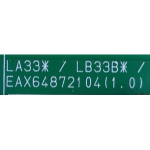 MAIN PARA TV LG / NUMERO DE PARTE  EBT62368511 / EAX64872104(1.0) / EBR76643207 / PANEL HC600DUD-SLFT1-11XX / MODELO 60LA6200-UA.BUSULJR