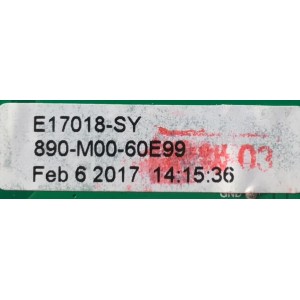 MAIN FUENTE PARA TV ELEMENT / NUMERO DE PARTE  E17018-SY / ST6308RTU-AP1 / 890-M00-60E99 / 60E9917011702794 / 40E793111EA5 / PANEL T500-16A-DLED / MODELO ELST5016S