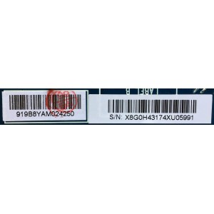 MAIN PARA TV ELEMENT / NUMERO DE PARTE  919B8Y / JC7.820.00180256 / HLS73C-IU / 919B8YAM024250 / X8G0H43174XU05991 / PANEL C400U18-E5F-S / MODELO 4SC4018RKU