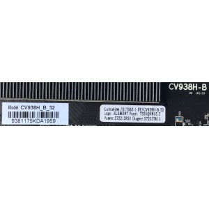 MAIN PARA TV ELEMENT / NUMERO DE PARTE 890-M00-9381 / CV938H-B / E17063-1-SY / 7.D938HB32000.00A3 / CV938H_B_32 / 705-550-L8F08 / T550QVN05.5 / PANEL T550-0UK-DLED (VER 2.V) / MODELO EL4KAMZ5517 G0V0Q5