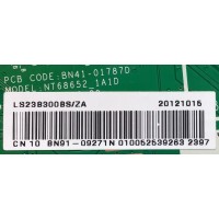 MAIN FUENTE (COMBO) PARA TV SAMSUNG / NUMERO DE PARTE BN91-09271N / BN41-01787D / 20121015 / PANEL 20121015 / PANEL LTM230HT10 / MODELO S23B3000B / LS23B3000BS/ZA TQ03