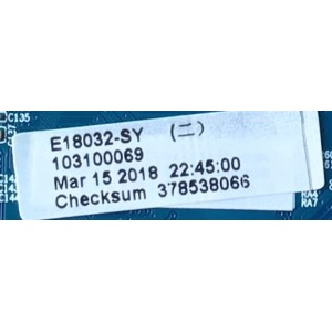 MAIN FUENTE (COMBO) PARA TV ELEMENT / NUMERO DE PARTE 103100069 / CV6486H-A42 / E18032-SY / CV6486H_A42_11_171117 / 7.D6486HA42110.3A5 / 81K0192 / 378538066 / PANEL T500-TGF-DLED / DISPLAY V500HJ4-Q01 REV.C2 / V500HJ1-PE8 REV.C7 / MODELO E2SW5018 C8C9M6B