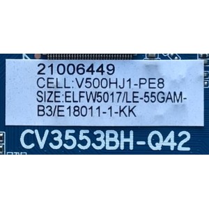 MAIN FUENTE PARA TV ELEMENT / NUMERO DE PARTE  21006449 / CV3553BH-Q42 / CV3553BH_Q42_13_170324 / 7.D3553BHQ4213.3D2 / 7CH15271801 / V500HJ1-PE8 / E18011-1-KK / PANEL MD5010YTIF / MODELO ELFW5017