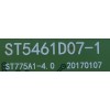 T-CON PARA TV ELEMENT / NUMERO DE PARTE ST5461D07-1 / 1708CSAF01 / ST5461D07-1. / ST775A1-4. 0 / ST775A1-4 / 02650100010002 / PANEL MD5541YTCF / MODELO ELEFW5517 J7M0M