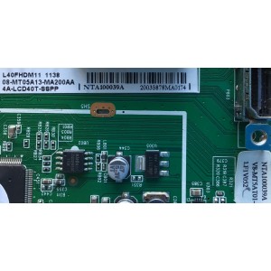 MAIN PARA TV TCL / NUMERO DE PARTE  08-MT05A13-MA200AA / 40-5305AJ-MAD2XG / 4A-LCD40T-SSPP / NTA100039A / V8-MT5AT01-LF1V052 / PANEL LTA400HM05 / MODELO L40FHDM11