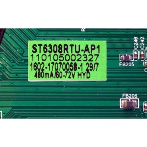 MAIN FUENTE (COMBO) PARA TV ELEMENT / NUMERO DE PARTE 110105002327 / ST6308RTU-AP1 / 120000831 / 120000830 / ST6308RTU-AP1-AK01 / 1602-17070058-1 / 983251 / 40E79317623B / PANEL LS390TU9P30 / MODELO  ELSW3917BF LE-39GD7-B4