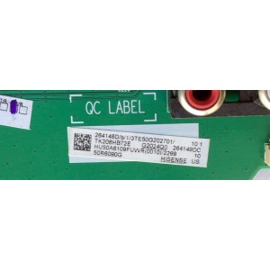 MAIN FUENTE (COMBO) PARA TV HISENSE / NUMERO DE PARTE 264148 / 264149 / RSAG7.820.9221/ROH / HU50A6109FUWR / PANEL HD500X1U91-L3\S1\GM\ROH / DISPLAY CV500U2-T01 / MODELO 50R6090G5 / 50R6E3
