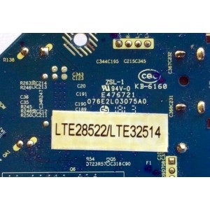 MAIN PARA TV ELEMENT / NUMERO DE PARTE F50CV3553BHC10001 / CV3553BH-C / 7.T3553BHC1000.0A0 / 83H02581804DA0467 / LTE28522 / LTE32514 / PANEL MD5004YTIF / MODELO ELFW5017