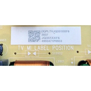 FUENTE DE PODER PARA TV INSIGNIA / NUMERO DE PARTE PLTVJQ351XXF6 / 715G9507-P01-002-003S / JQ351XXF6 / PANEL TPT430U3 / MODELO NS-43DF710NA21