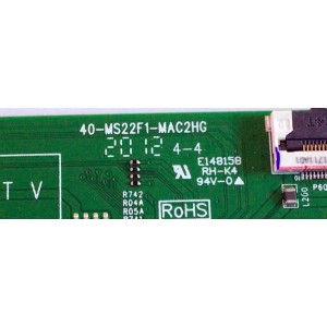 MAIN PARA TV TCL / NUMERO DE PARTE 08-MS22F04-MA200AA / 40-MS22F1-MAC2HG / 08-MS22F04-MA300AA / V8-ST22K01-LF / MS22F1 / PANEL LVU430NEBL / DISPLAY HV430FHB-N10 / MODELO 43S525