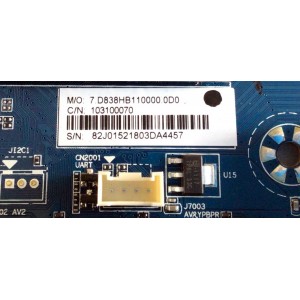 MAIN PARA TV ELEMENT / NUMERO DE PARTE E18035-SY / 103100070 / CV838H-B / 7.D838HB110000.0D0 / 82J0152 / PANEL T500-TAU-DLED / MODELO E2SW5018
