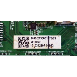 MAIN PARA TV HITACHI / NUMERO DE PARTE 515C16010M08 / MS16010-ZC01-01 / 1010312307 / M19046-MT / E022M394-C1 / E168066 / PANEL CC575PU1L01 / MODELO 58C61