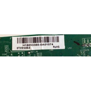 MAIN PARA TV TOSHIBA / NUMERO DE PARTE CN2T10000002ID / TD.T950.61 / H18093350 / ST3151A05-8 / PANEL U320DH05 / MODELO 32LF221U19